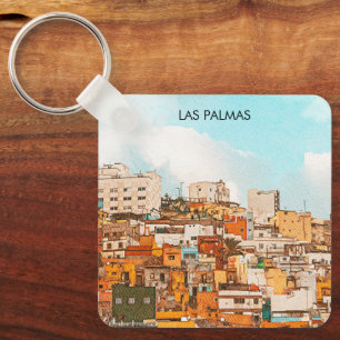 Las Palmas Gran Canaria City View Nyckelring