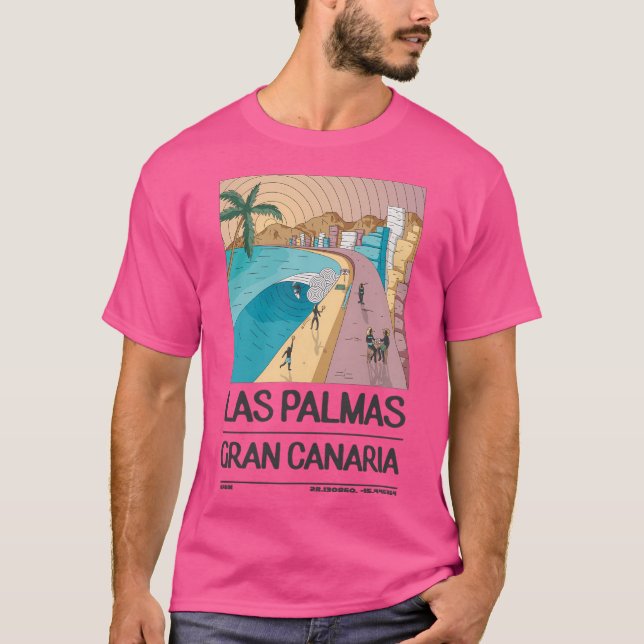 Las Palmas Gran Canaria Spanien T Shirt (Framsida)