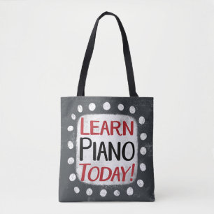 Läs Piano Today Tote Bag Tygkasse