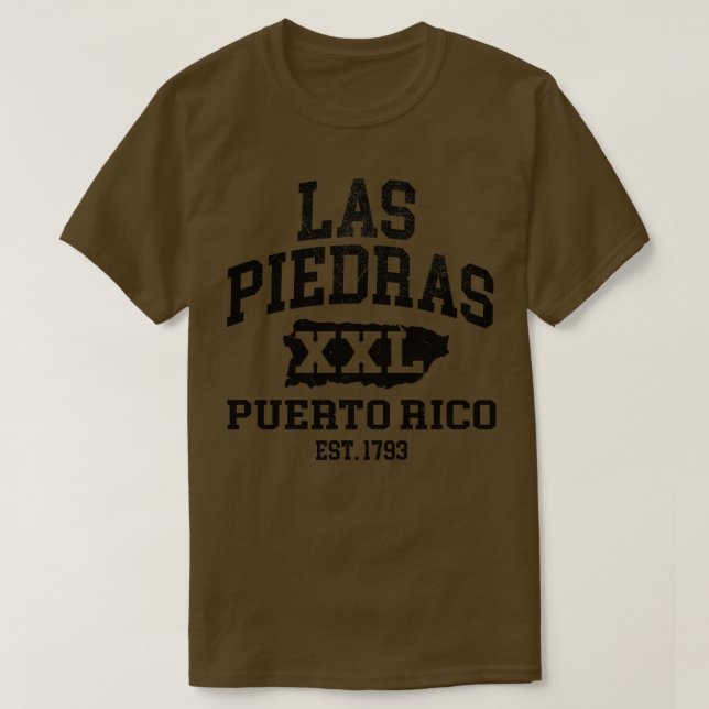Las Piedras Puerto Rico XXL Athletic design T Shirt (Design framsida)