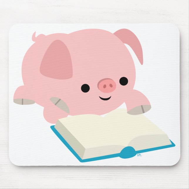 Läs- Piglet Mousepad för gullig tecknad Musmatta (Framsidan)