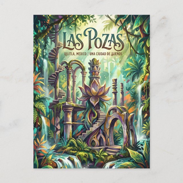 Las Pozas, Xilitla Mexiko Vykort (Framsida)