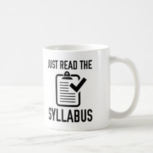 Läs precis studieplanen kaffemugg