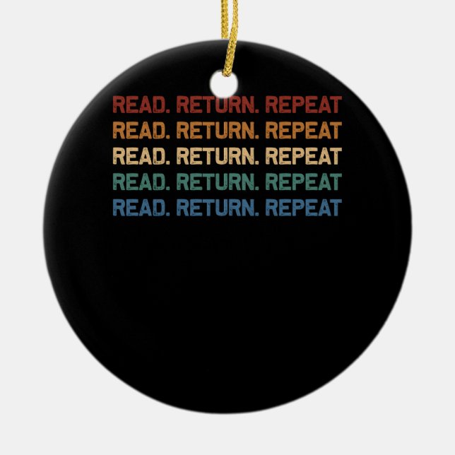 Läs Retur - upprepad biblioteksläsning av Bibliote Julgransprydnad Keramik (Framsidan)