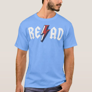 Läs Rock N Roll Reading Rockstjärna Funny Bokar Lo T Shirt