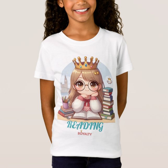 Läs royalty - Startar Young Bok Älskare T Shirt (Framsida)