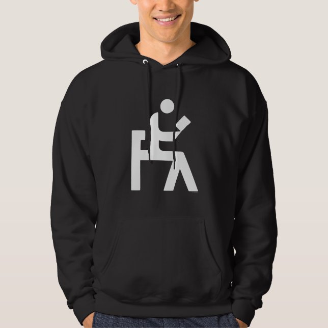 Läs- rum för bibliotek hoodie (Framsida)