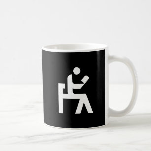 Läs- rum för bibliotek kaffemugg