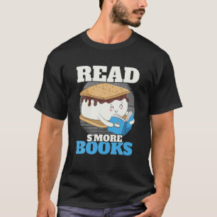Läs s more Bokar Camping Bookworm Boy Cute Librar T Shirt