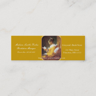 Läs- stamgästvisitkort för kvinna mini visitkort