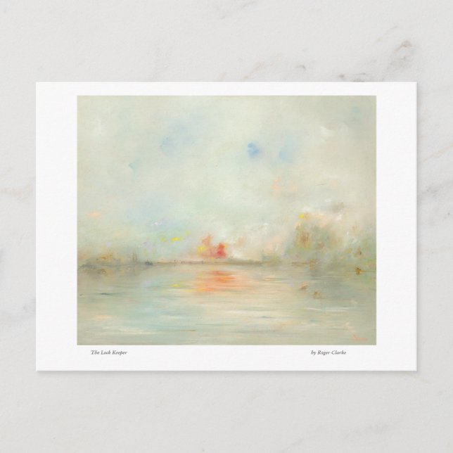 Lås streck - vykort för liggande målning (Framsida)