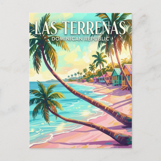 Las Terrenas Dominikanska republiken Vykort (Framsida)