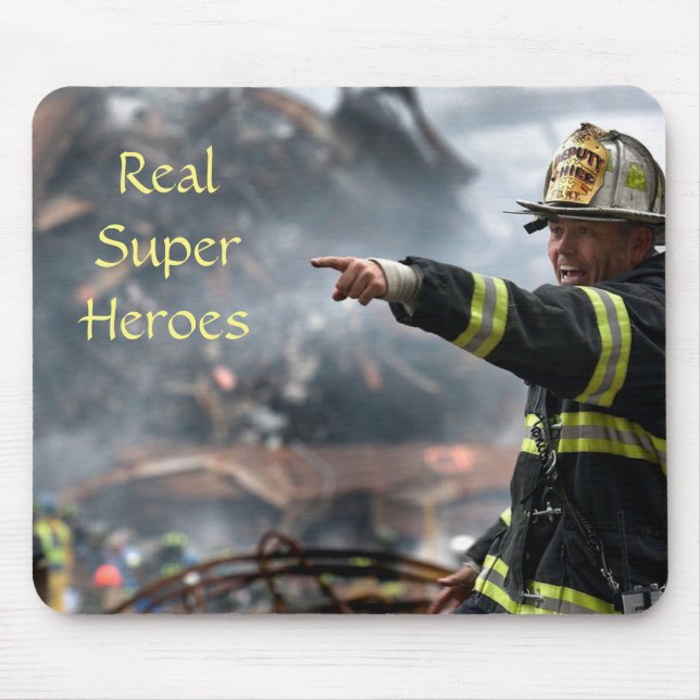 Läs Toppen Heroes, Firefighter på 911 Twin Torn Musmatta (Framsidan)