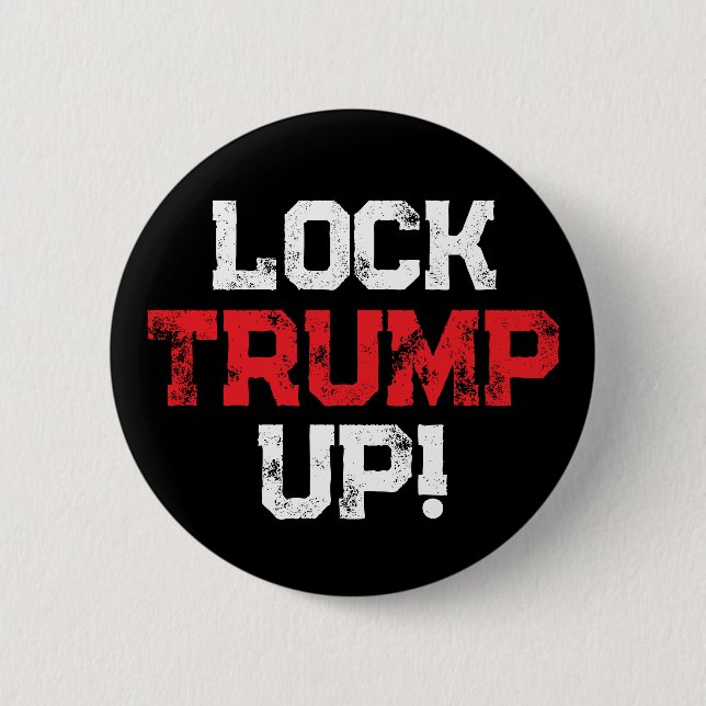 Lås Trump Upp Politisk Knapp (Framsida)