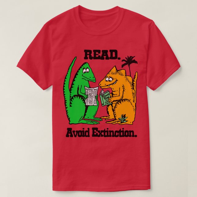 Läs Undvik utsläckning T Shirt (Design framsida)