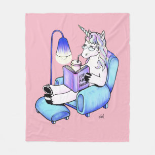 Läs- Unicorn Fleecefilt