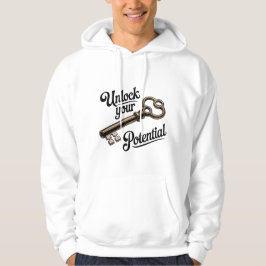Lås Upp Din Potential - Vintage Nyckel Motiverande Hoodie