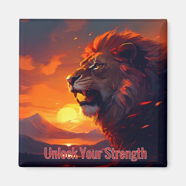 Lås upp din styrka med motivation magnet (Framsidan)