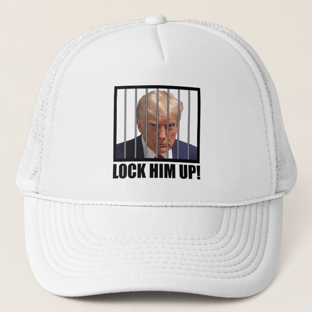 Lås upp honom! Trump Mugshot Keps (Framsida)