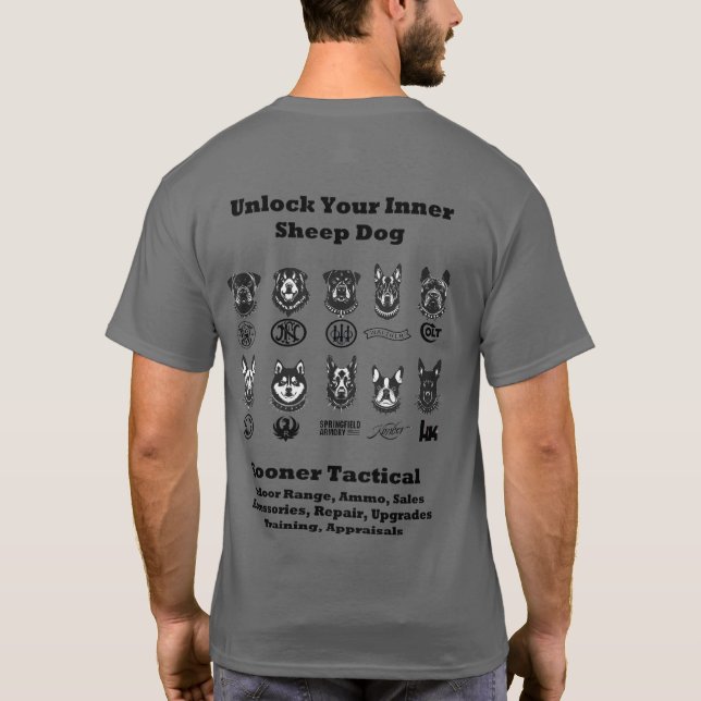 Lås upp Hund Inre får T Shirt (Baksida)