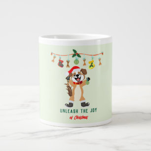 Lås upp julens glädje Hund Jumbo Mugg
