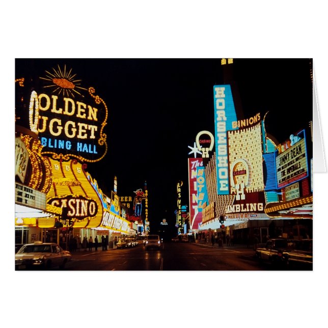 Las Vegas 1960 Hälsningskort (Framsidan Horizontal)