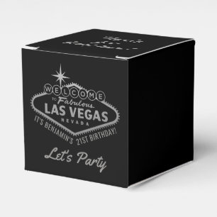 Las Vegas 21:a födelsedag Party Silver Personlig Presentaskar