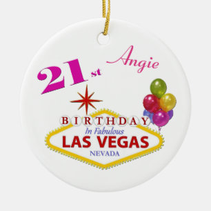 Las Vegas 21:a födelsedagen Ceramic Ornament