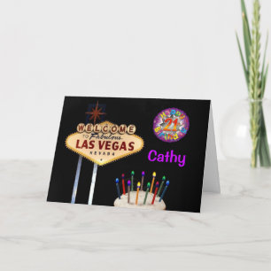Las Vegas 21:a födelsedagskortet Inbjudan