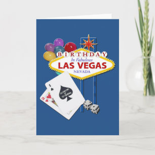 Las Vegas 21:a födelsedagskortet Kort