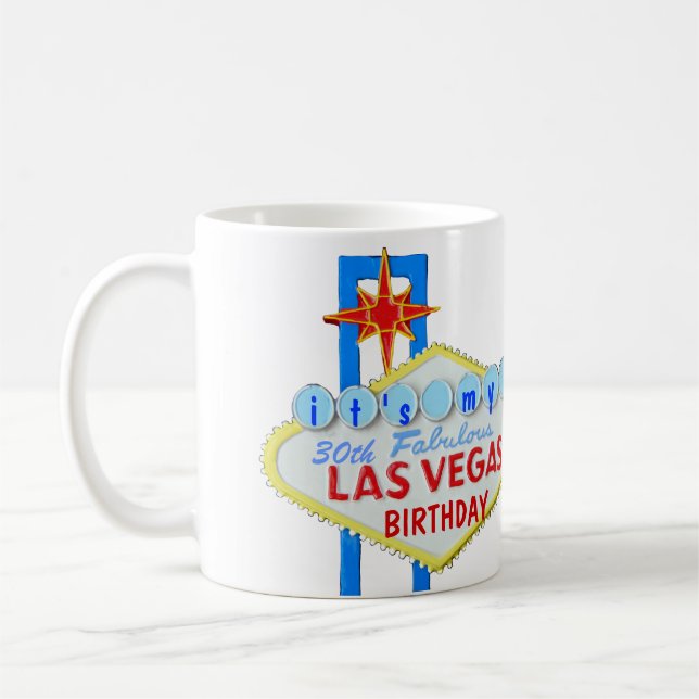 Las Vegas 30års födelsedag Kaffemugg (Vänster)