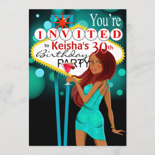 Las Vegas 30års födelsedag Party Inbjudningar