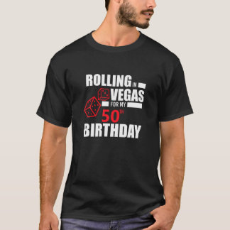 Las Vegas 50:e Födelsedagsfesten Gift Spelare Roll T Shirt