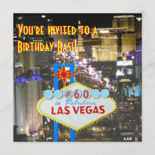 Las Vegas 60-årsfest Inbjudningar