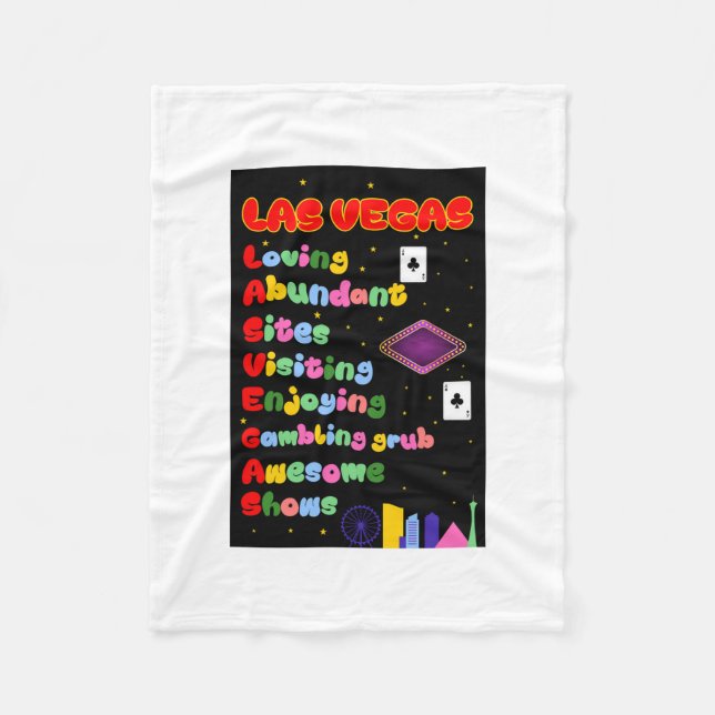 Las Vegas Acronym Blanket Fleecefilt (Framsidan)