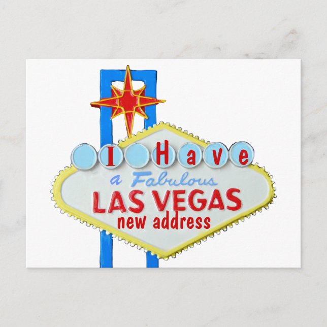Las Vegas adressändring Meddelande Vykort (Framsida)