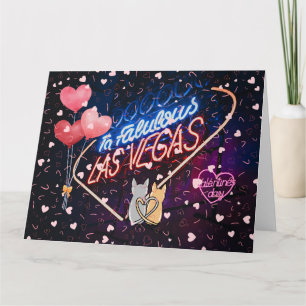 Las Vegas Alla hjärtans dag stor kort. Kort