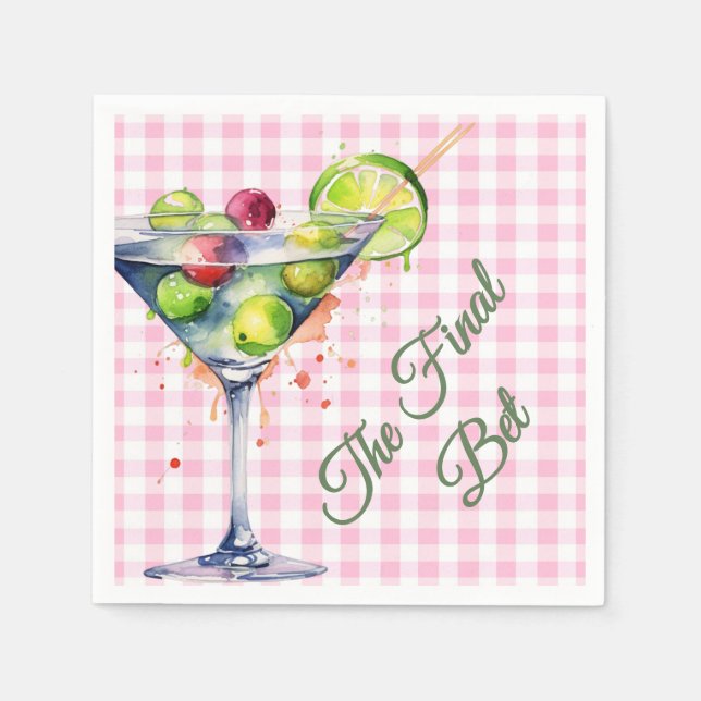 Las Vegas anpassningsbar bachelorette papper napki Pappersservett (Framsidan)