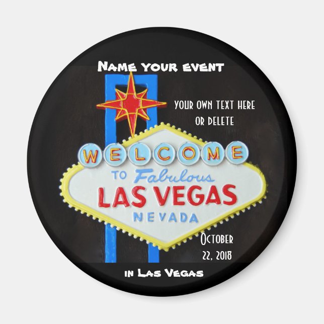 Las Vegas Anpassningsbar Event Magnet (Framsidan)