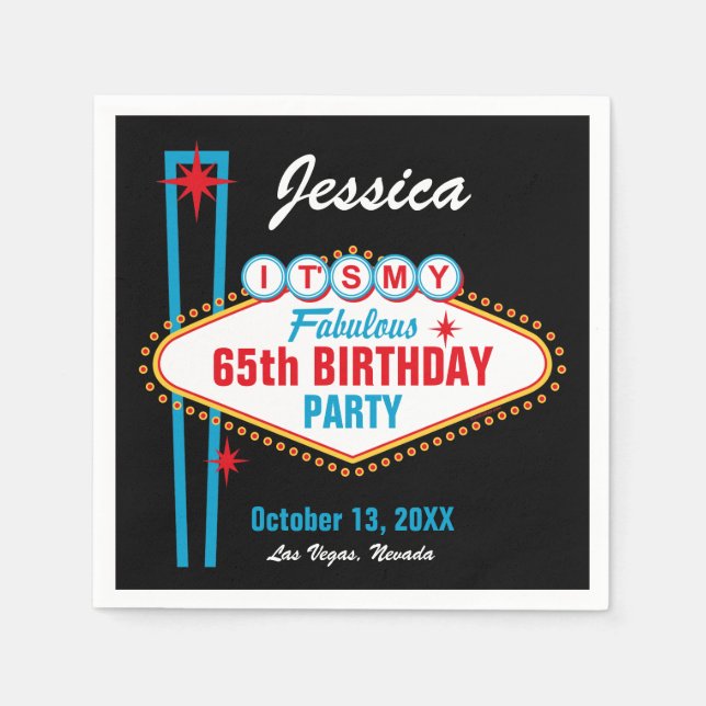 Las Vegas Anpassningsbar Pappersservett (Framsidan)