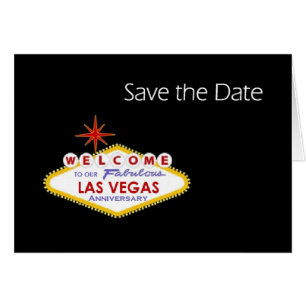 Las Vegas-årsdag Spara datumkortet Hälsningskort