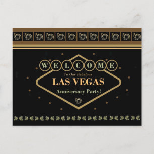 Las Vegas-årsdagen för Party vykort