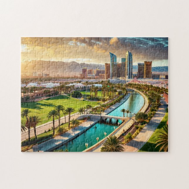 Las Vegas Art Bold och BeSnygg Jigszle Puzzle Int Pussel (Horisontell)
