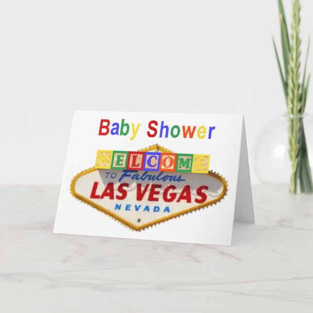 Las Vegas Baby Shower-inbjudningar Inbjudan (Framsida)