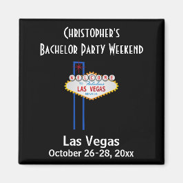 Las Vegas Bachelor Party Killar Helg Resa Magnet