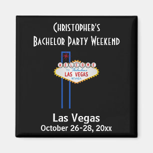 Las Vegas Bachelor Party Killar Helg Resa Magnet