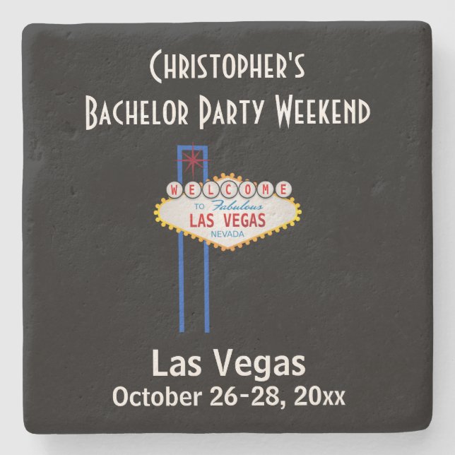 Las Vegas Bachelor Party Killar Helg Resa Stenunderlägg (Framsidan)