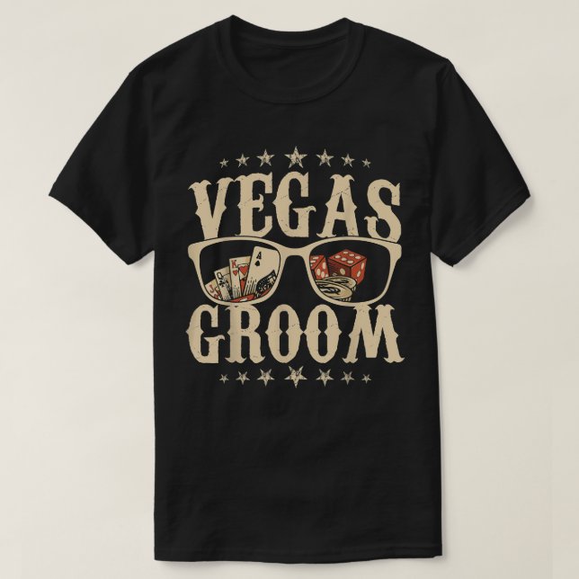 Las Vegas Bachelor Party Las Vegas Groom Las Vegas T Shirt (Design framsida)