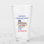 Las Vegas Bachelor Party Resa Favor Beer Pint Glaskopp<br><div class="desc">Ska du till Vegas för din reklamfest? Då blir det här anpassningsbar pint-glaset perfektens souvenir för dig och dina vänner! Teckensnittet och färg i texten kan ändras så att det passar dina önskemål.</div>