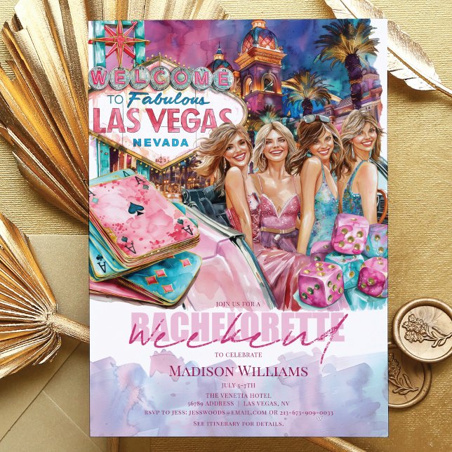 Las Vegas Bachelorette helg Girls Inbjudningar (Skapare uppladdad)